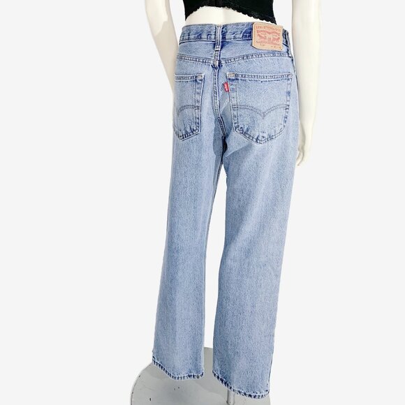Vintage LEVI’s 516 Faded Medium Blue Wash Jeans / Made in Mexico / Size Small - Picture 12 of 16